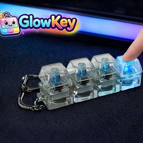 Mechanical Keyboard Switch Tester Keychain LED – Fidget & Stress Relief Toy ™️